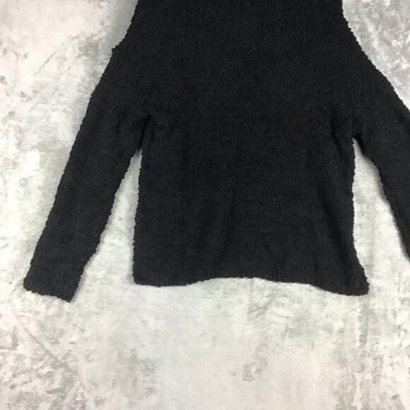 Bobeau Women’s M Black Hi-Low Popcorn Knit Cowl Neck Long Sleeve Sweater - Picture 11 of 15